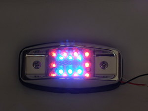 853233-1 船板型邊燈12P 紅藍閃透明框