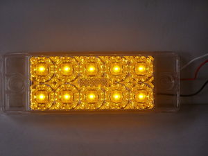 128607-1 方型鑽石邊燈 白殼黃光