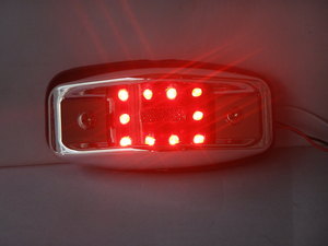 8532001-1 船板型邊燈12P 紅外銀框