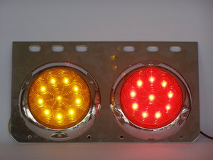 580001-1 後平面10P圈圈紅黃後燈